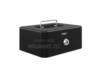 8 Metal Petty Cash Box-Black