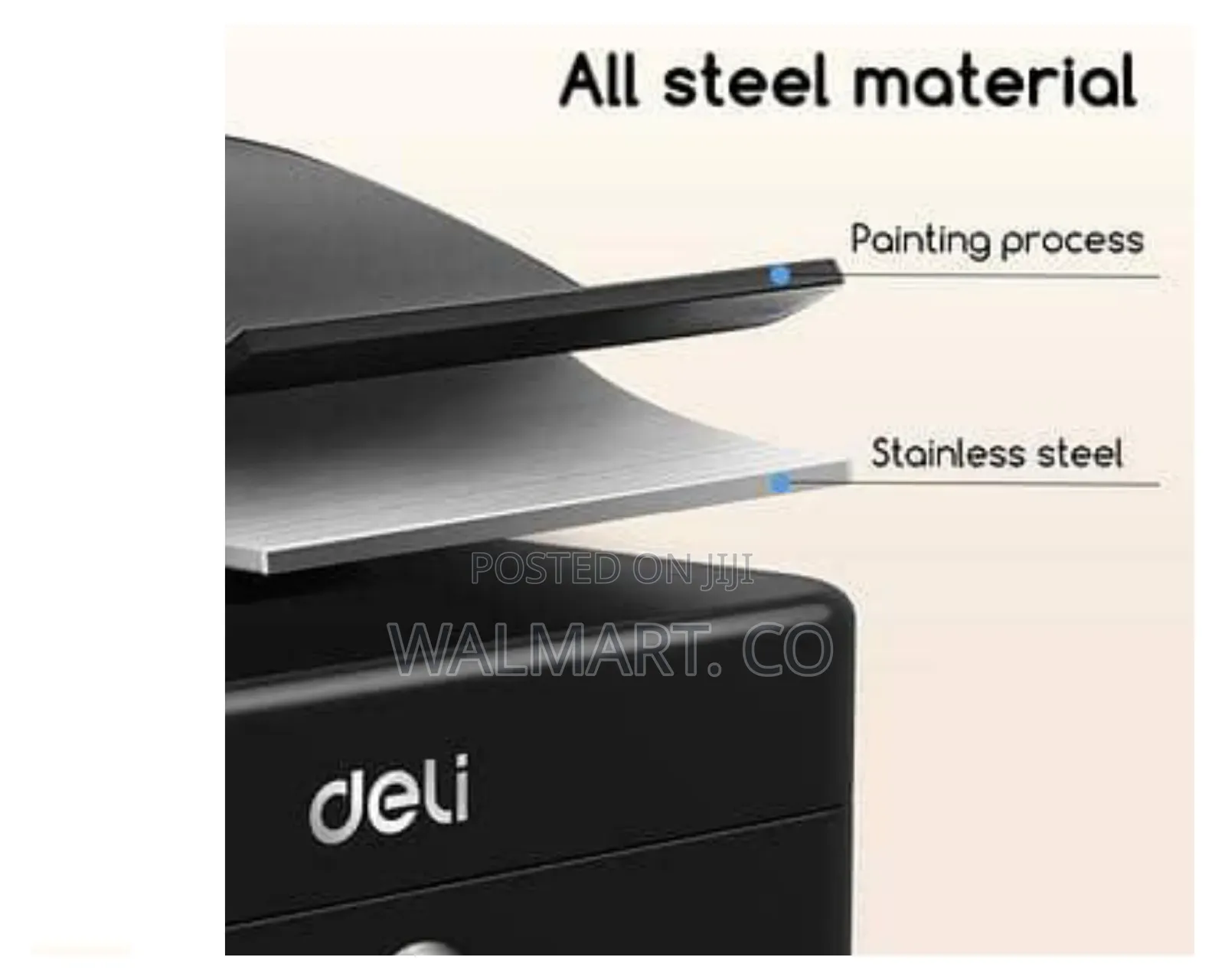 8 Metal Petty Cash Box-Black