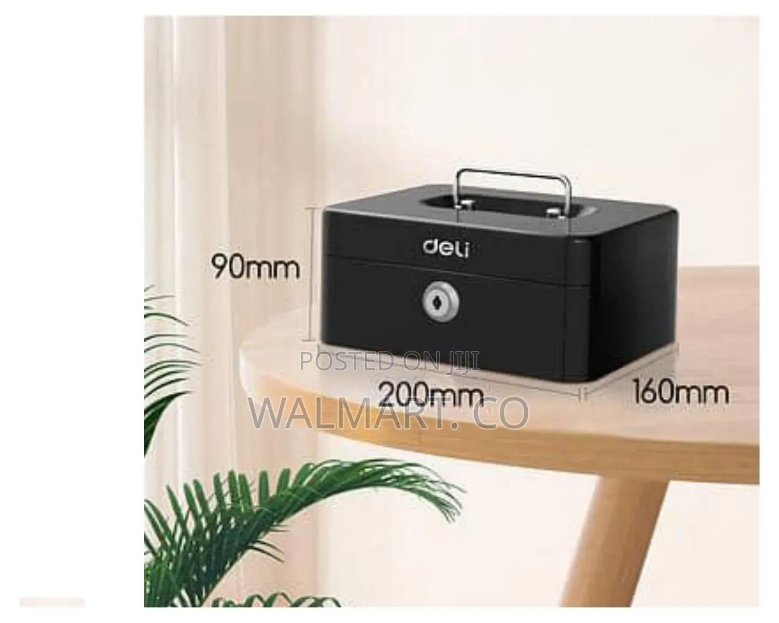 8 Metal Petty Cash Box-Black