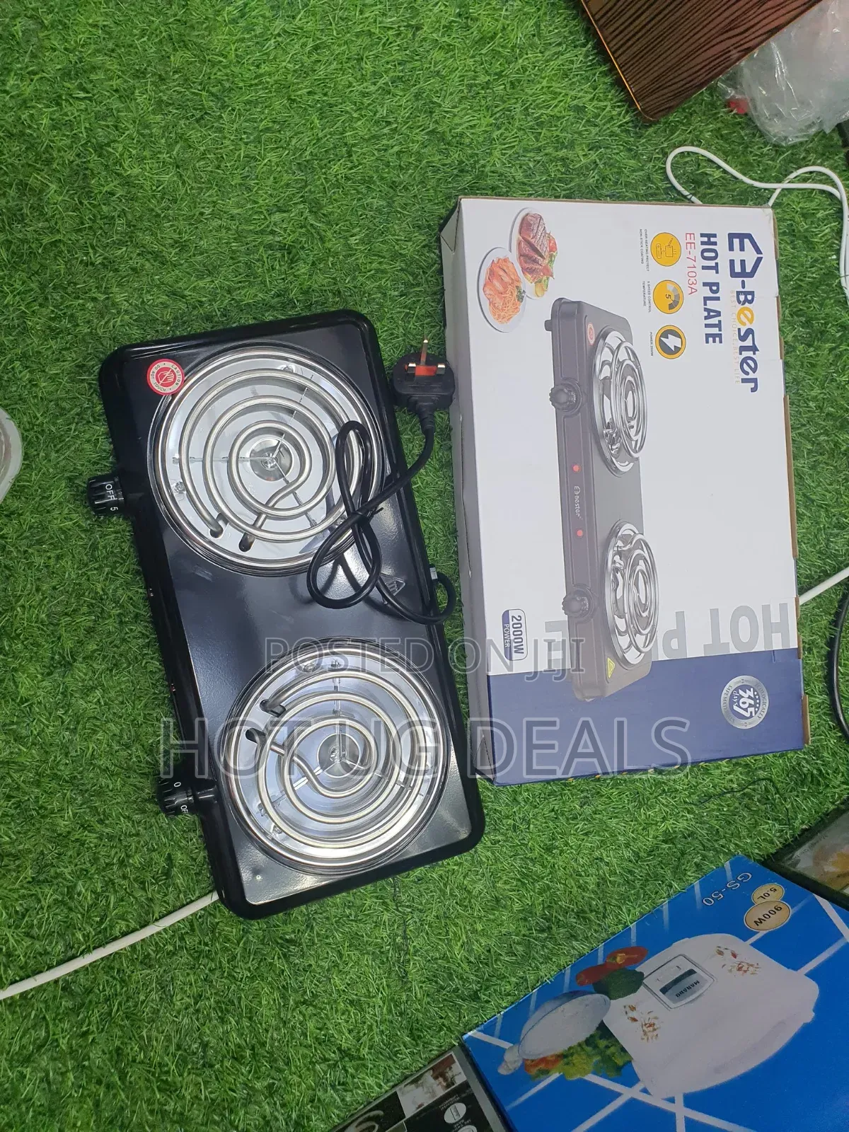 E-bester Double Coil Electric Hotplate - Black