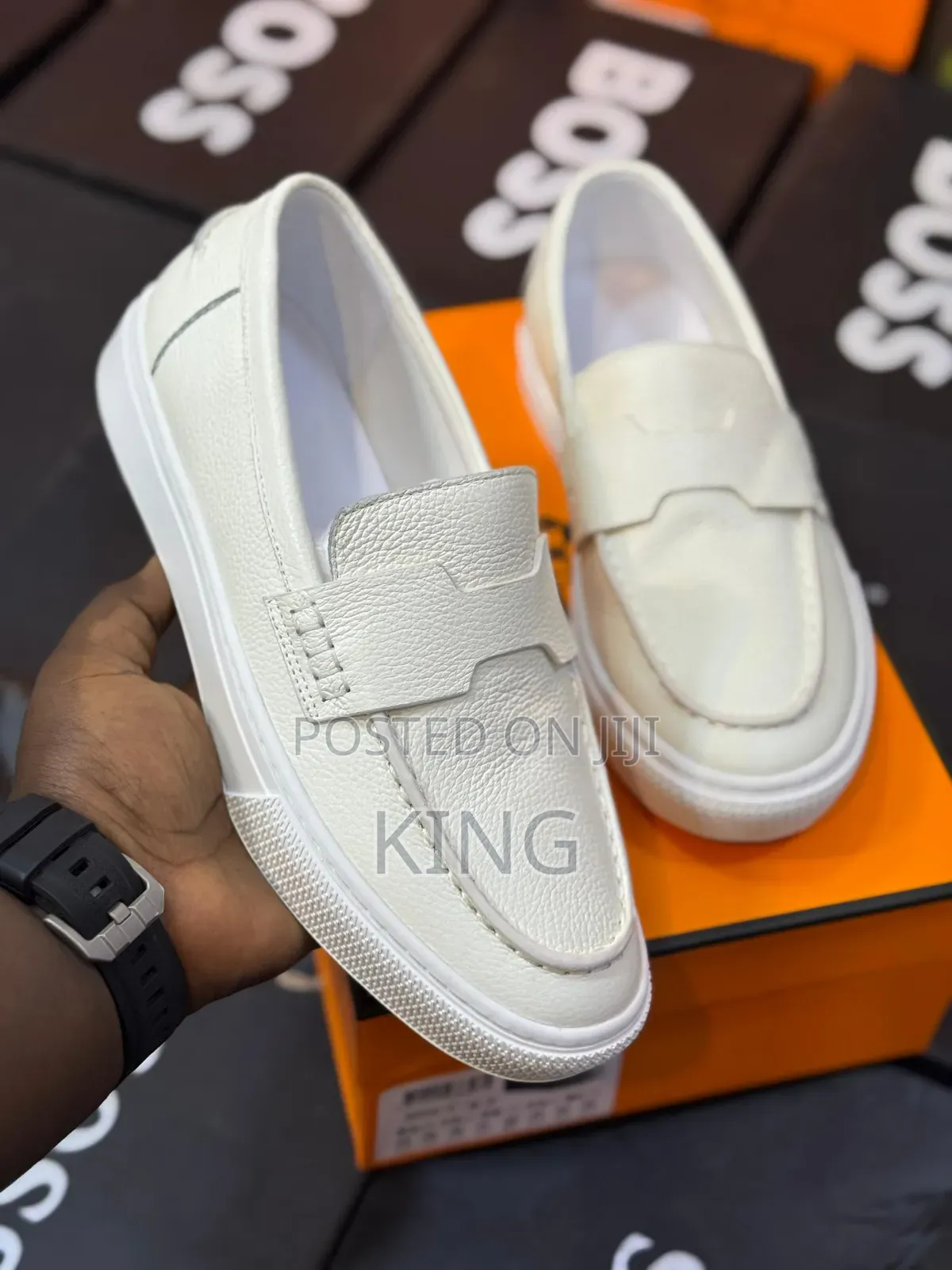 Hermès Moccasins White Shoes