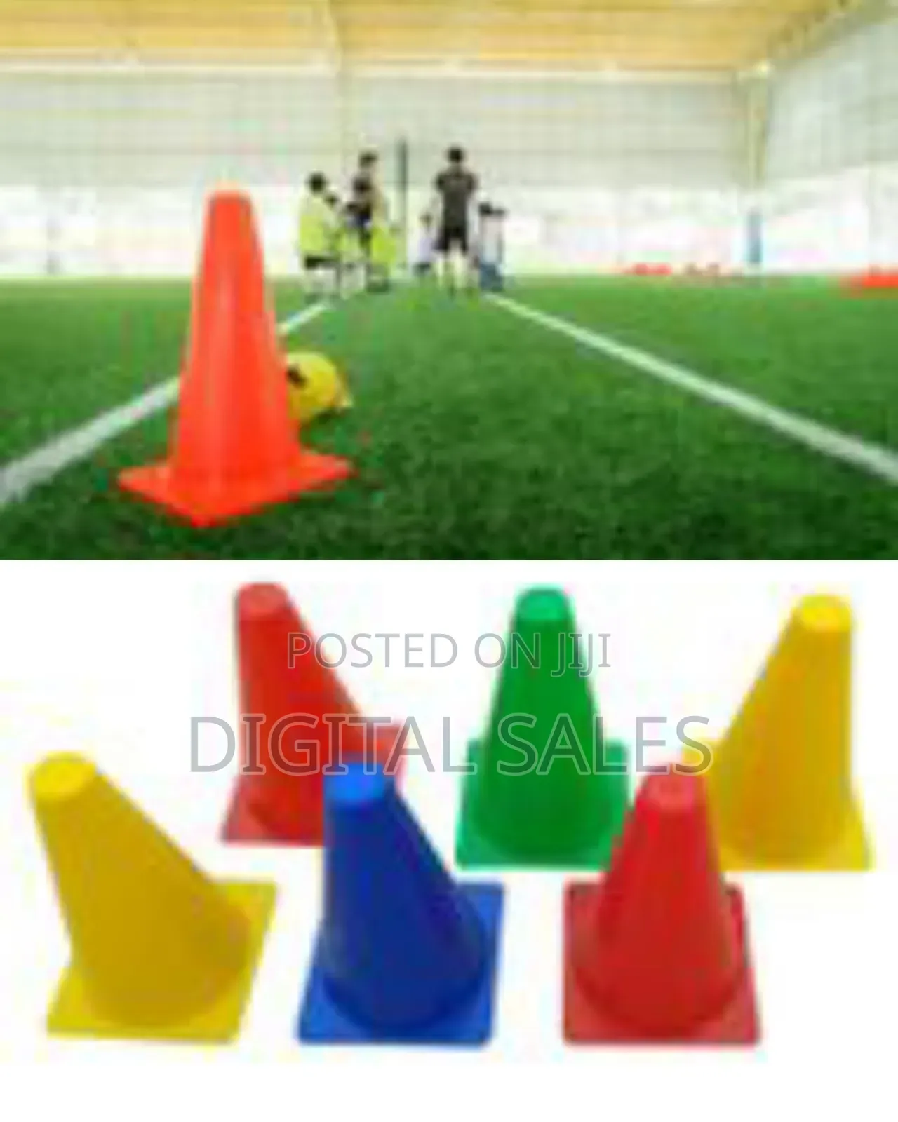 23cm Plastic Traffic Space Cone Marker Set of 6 Field Marking Equipmnt
