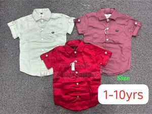 1 to 10 Boys Shirts Red Cream and Other Colors