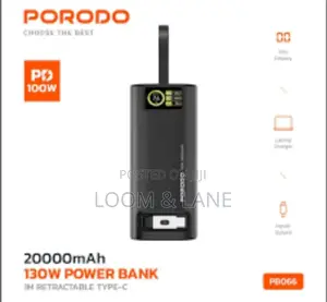Porodo 20,000mah 130w Powerbank Pb066