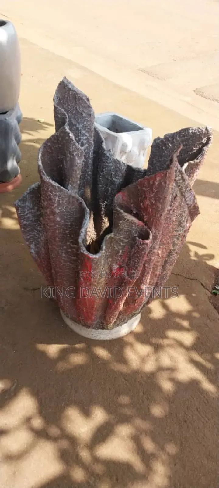 Pot For Flowers Made Out Of Cement