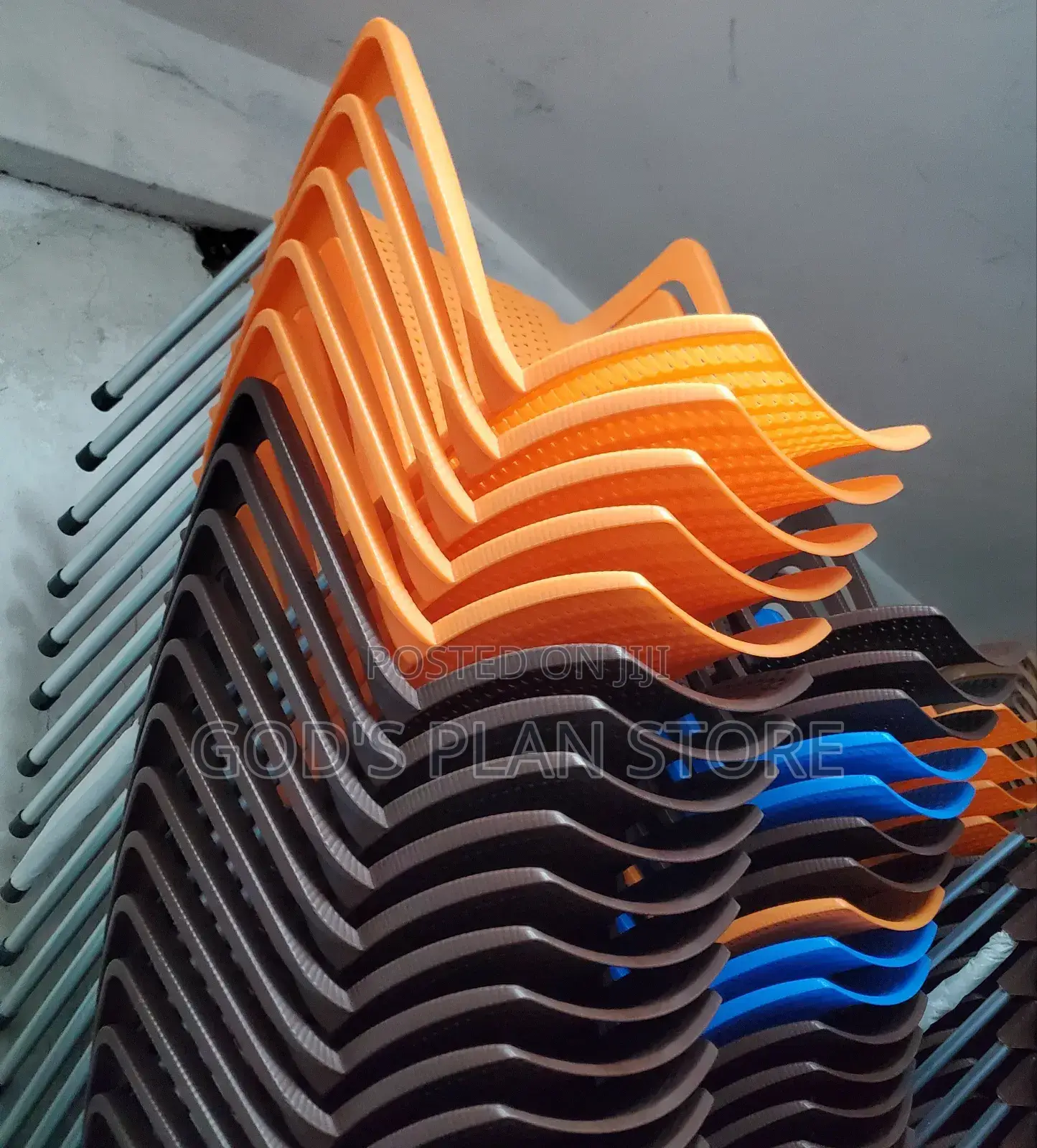 Patio Orange Noble Chairs Plastic