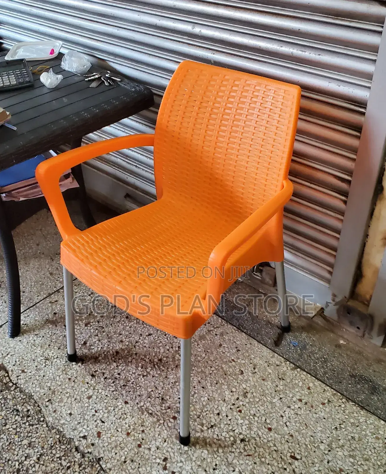 Patio Orange Noble Chairs Plastic