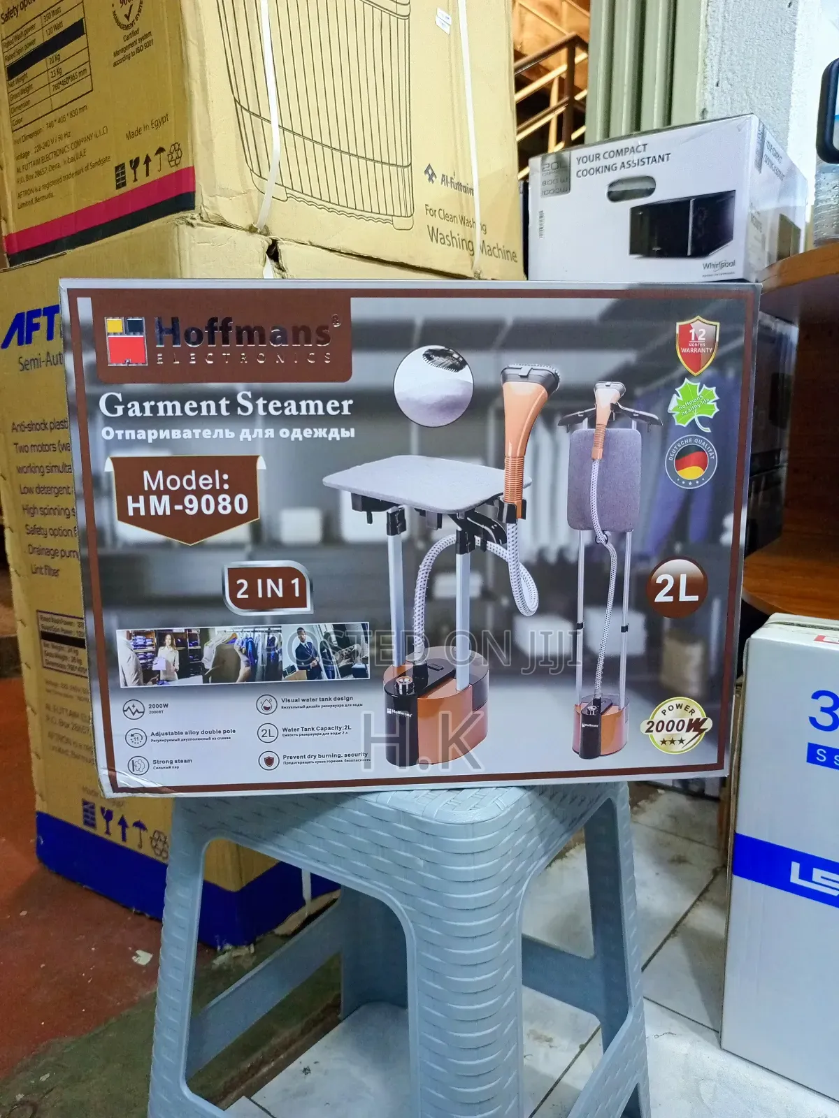 Hoffmans Electronics 2-in-1 Garment Steamer, Model Hm-9080.