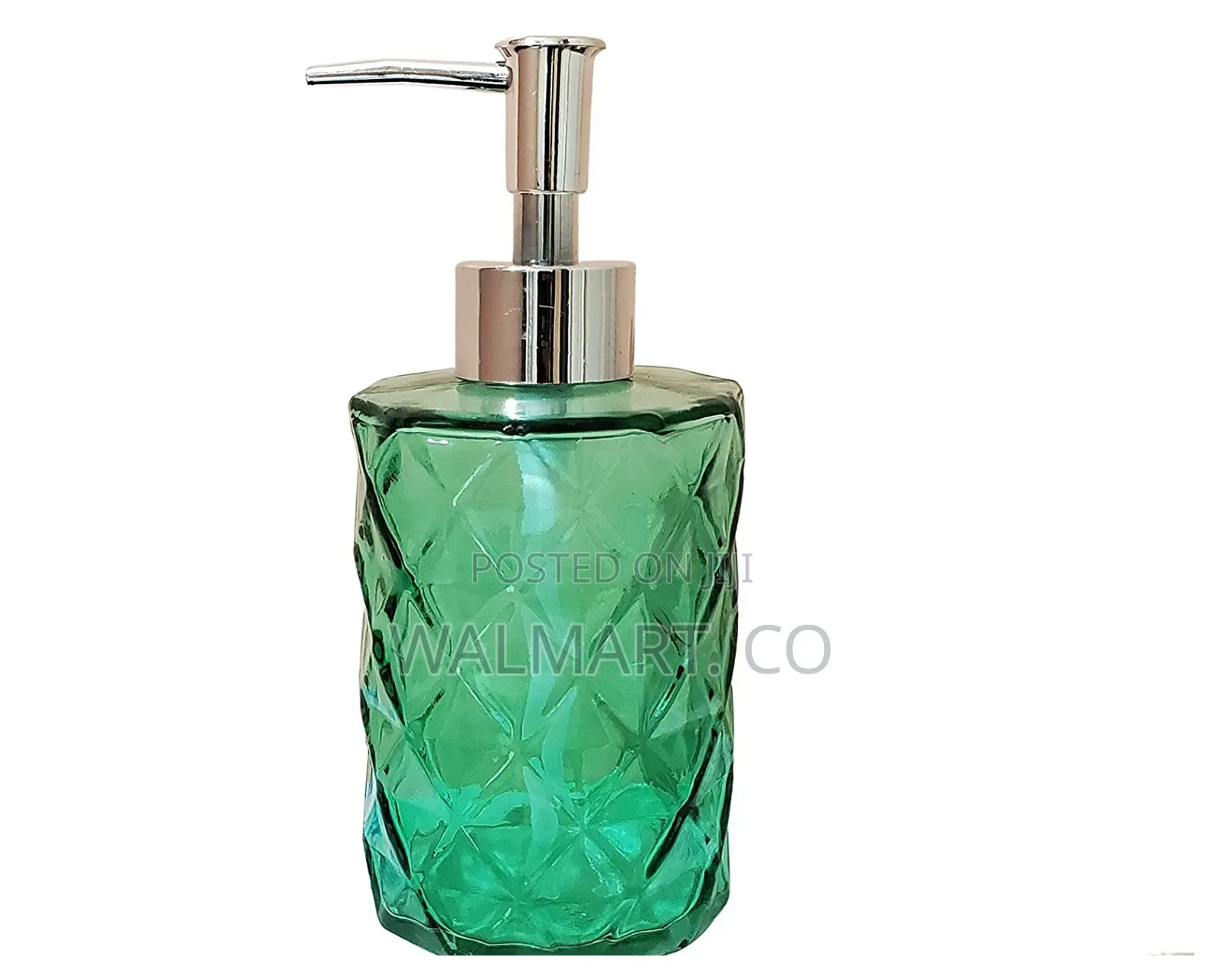 Green Glass Soap Dispenser