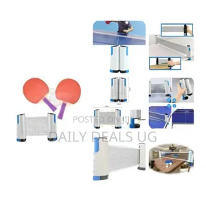Port Portable Ping Pong Paddles Set-2-Player Kit With Retractable Net