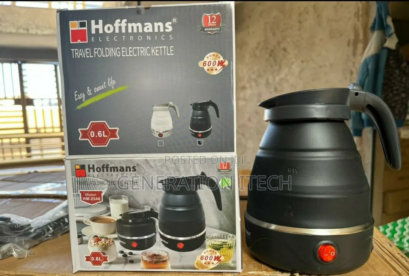 Folding Electric Kettle, Model Hm-2546.-hoffman Travel Kettle