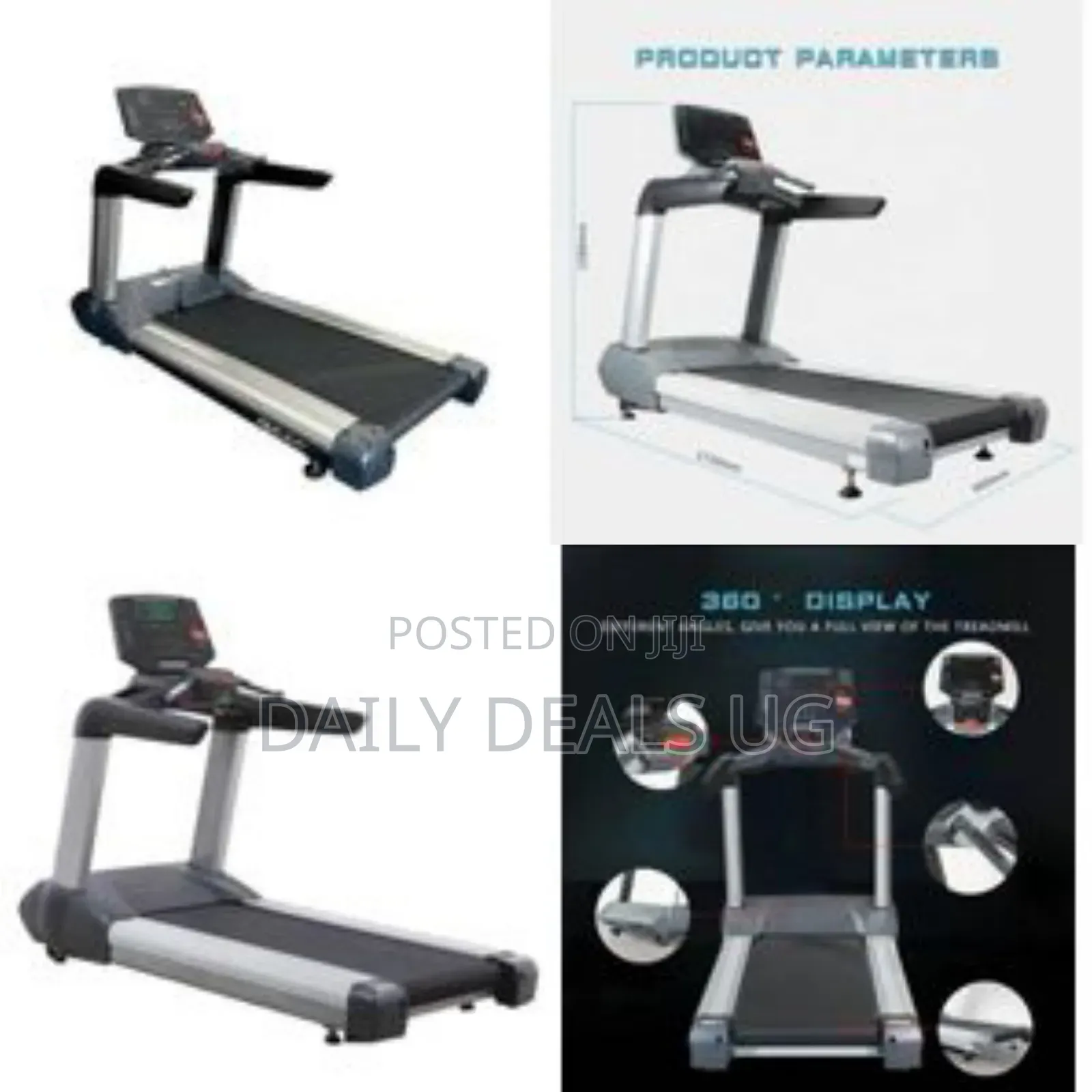 Commercial Treadmill 5 Hp Ac Continuous 6 Led+Dot Matrix Display