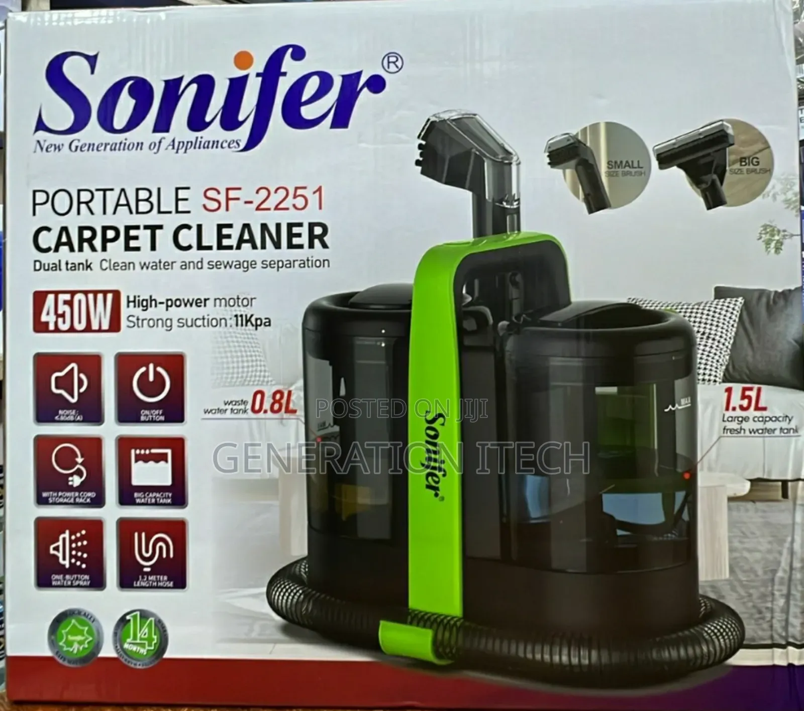 Portable Carpet Cleaner- Sonifer-sf-2251