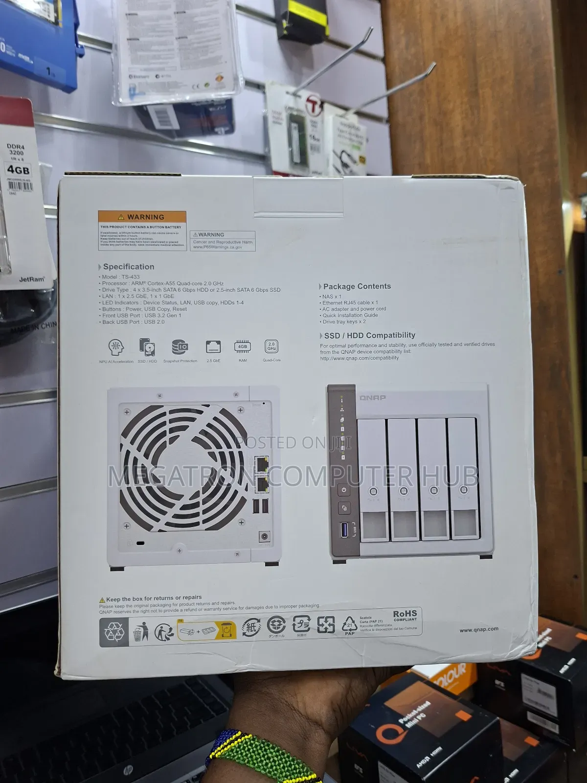 Qnap Ts-433 4 Bay Nas Original Storage Network Solution