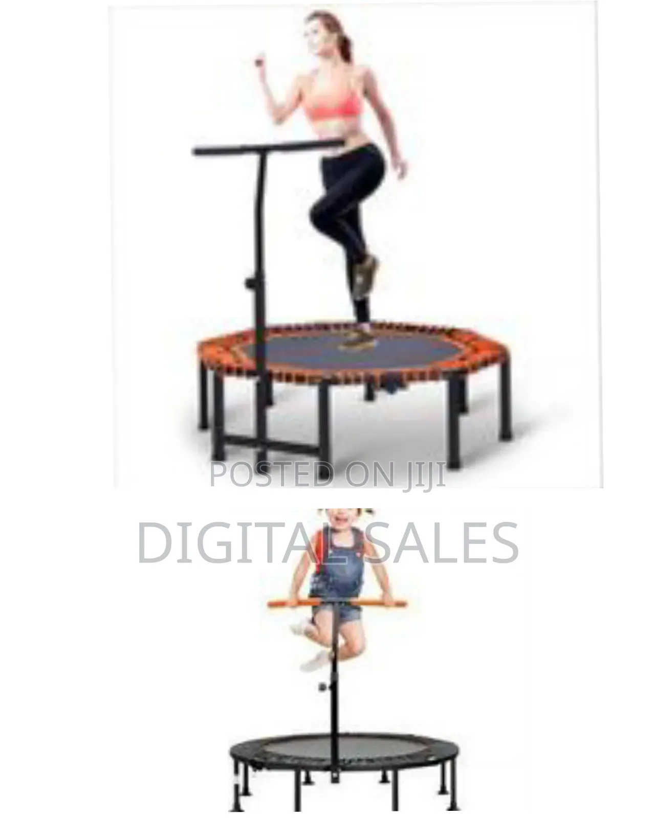 Foldable Portable Adult Kids Fitness Trumpet Rebounder 45" Jumping Bou