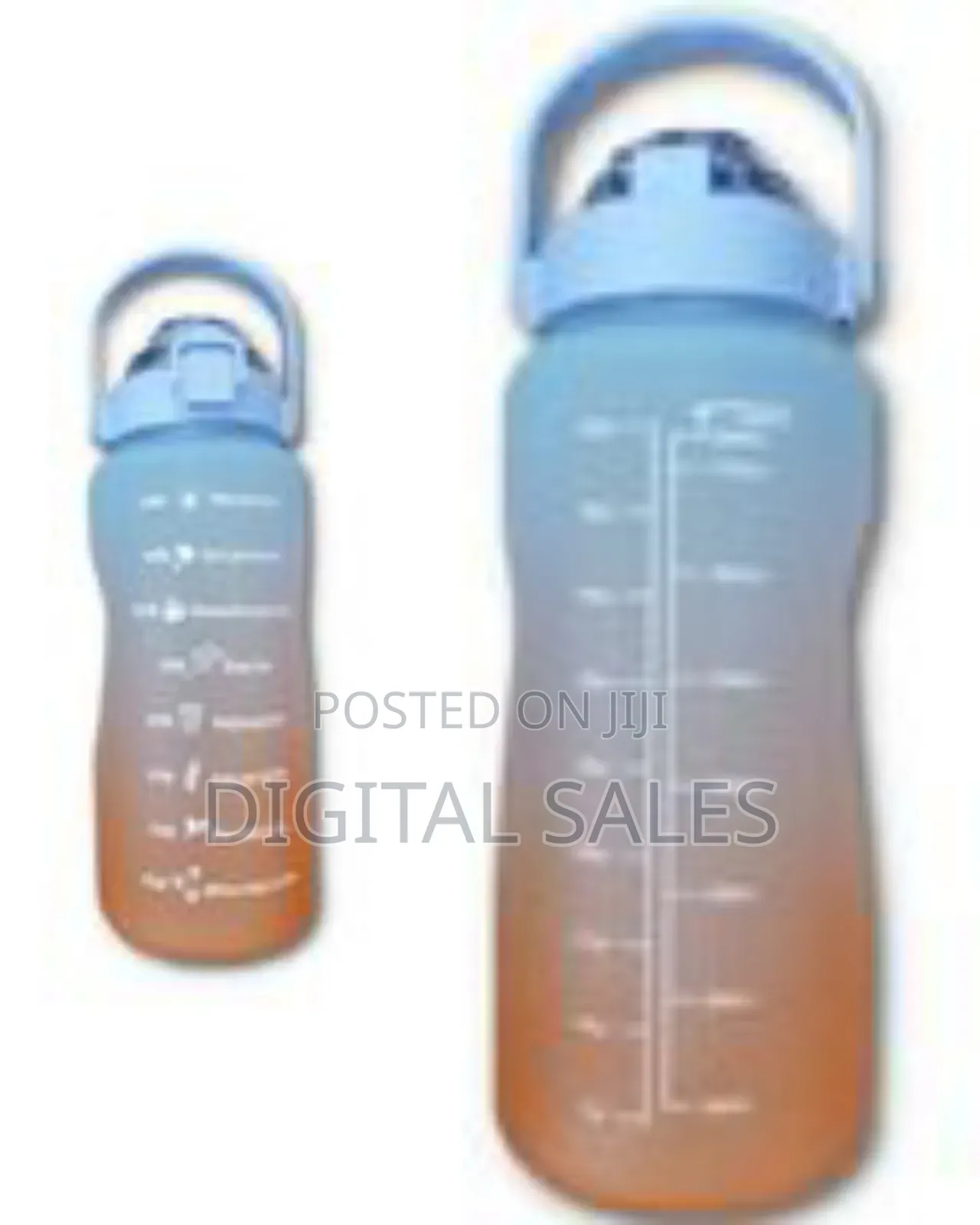 2l Time Marked Fitness Jug Outdoor Frosted Water Bottle, Color May