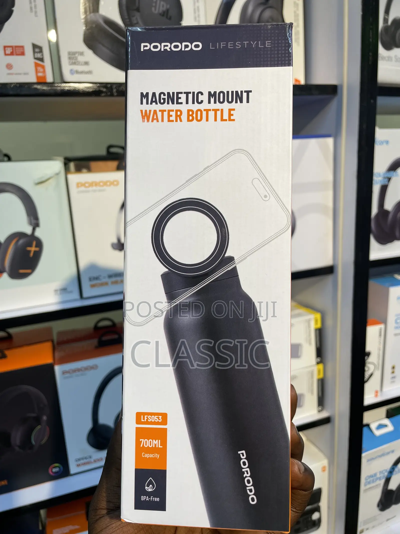 Porodo Lifestyle Magnetic Mount Water Bottle