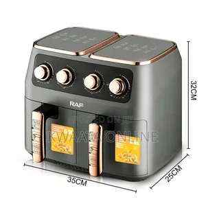 8 Liter(4l+4l) Raf Air Fryer, 2800w, Hot Oven Cooker,R-5236