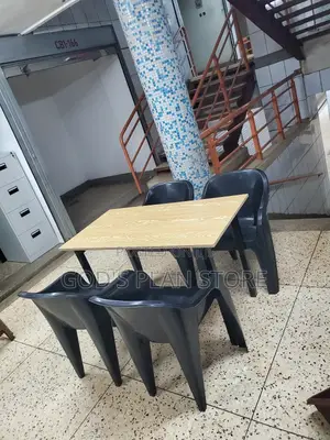 Foldable Rectangular Wooden Restaurant Table and Chairs