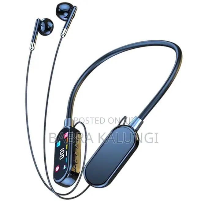  Color Screen Headset Led Battery Hanging Neck Design for Sports