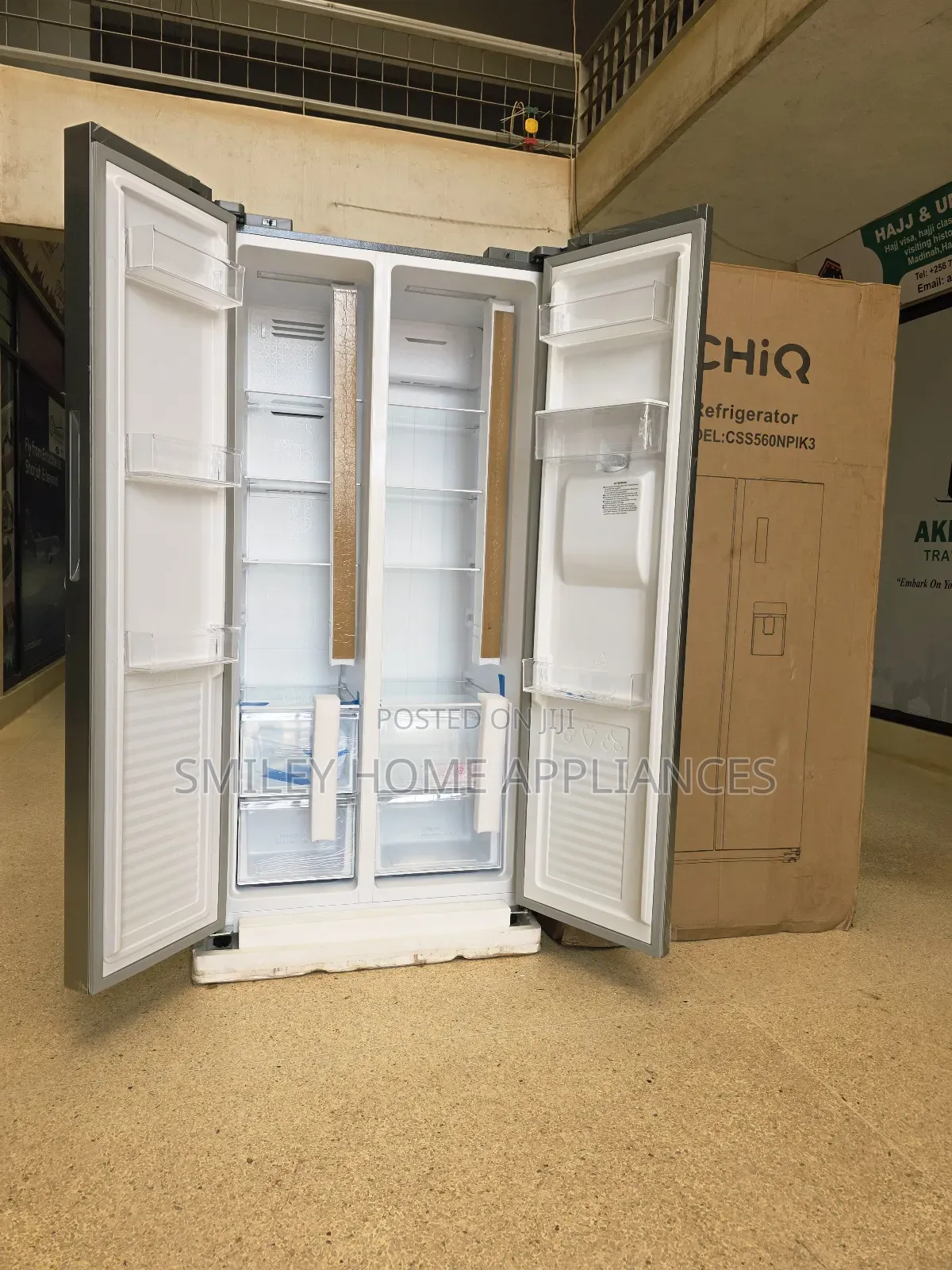 Newly Discounted 560ltrs Chiq Side by Side Fridge With Water Dispenser