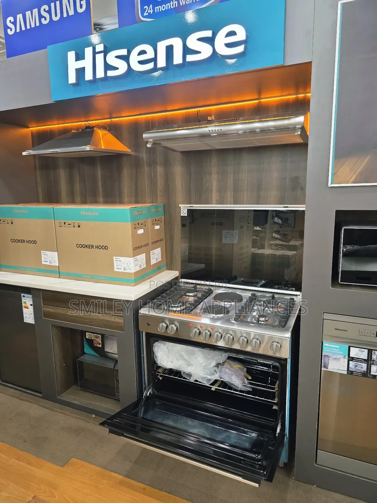 Newly Discounted Hisense 90cm by 60cm Stainless Steel Cooker 6 Burners