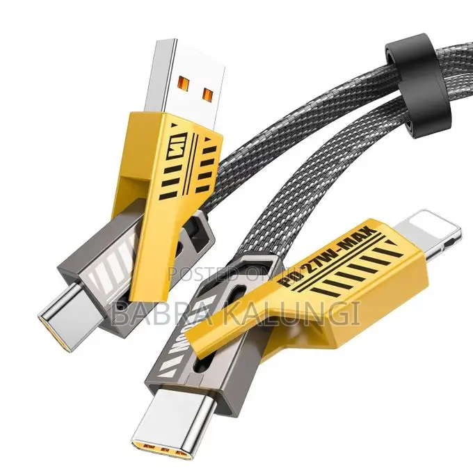Cheetah Ca-1300 Metal Usb Fast Flat Wire Charging 2to2 Cable