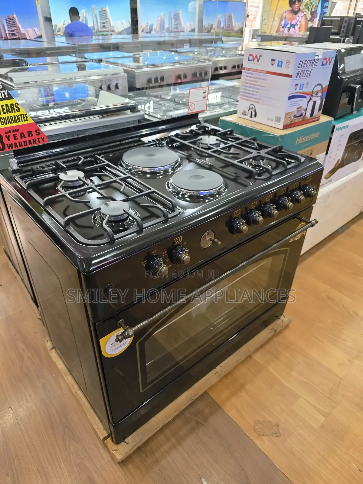 Rustic Series Blueflame Cooker Oven 90cm by 60cm (4+2) Black Color