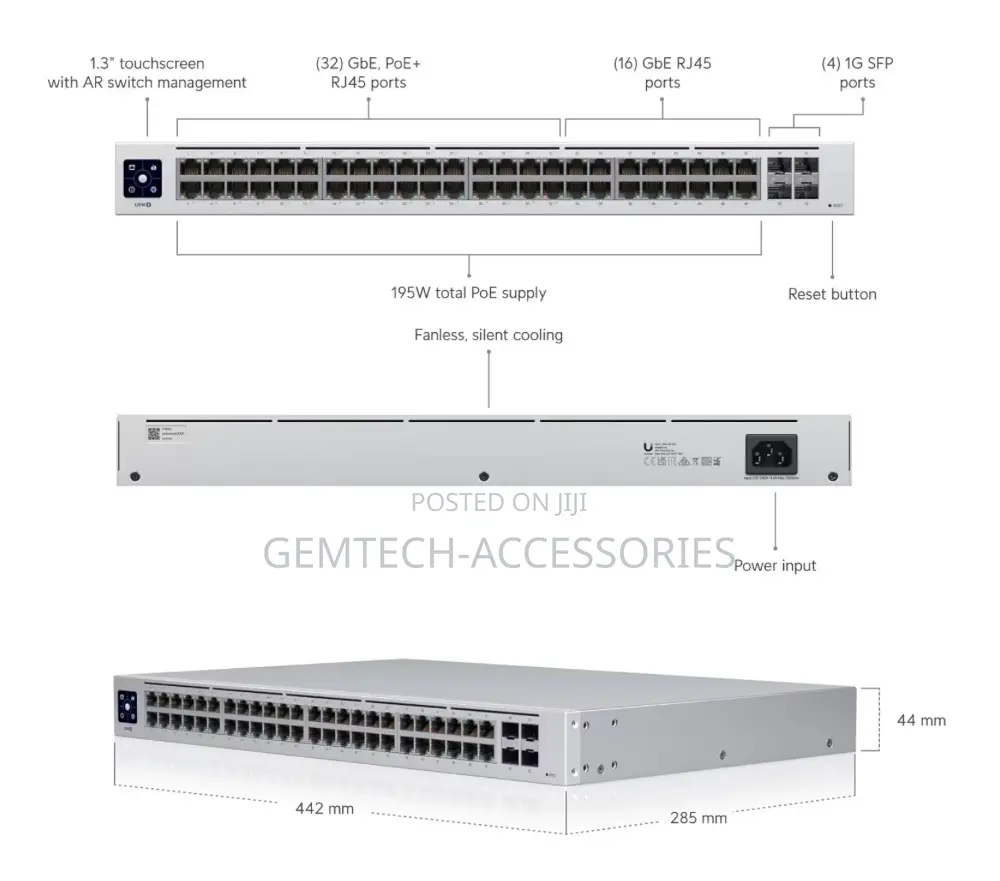 Ubiquiti Networks Unifi 48-Port Gigabit Poe+ Compliant Managed Switch