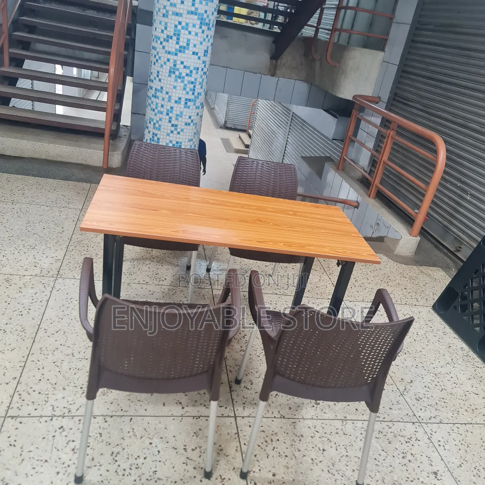 Foldable Wooden Table and Chairs Wooden Table and Plastic Chairs