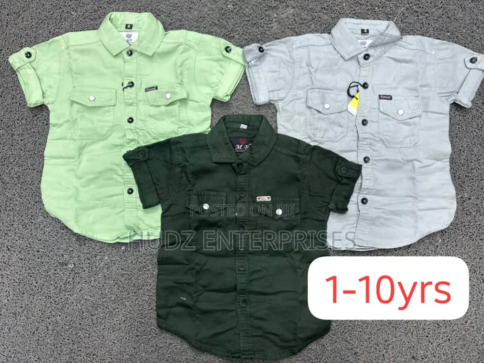 Kids Shirts Lemon Green,Grey and Other Colors