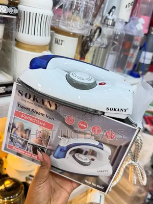 Sokany Portable Mini Travel Steam Iron Foldable - White