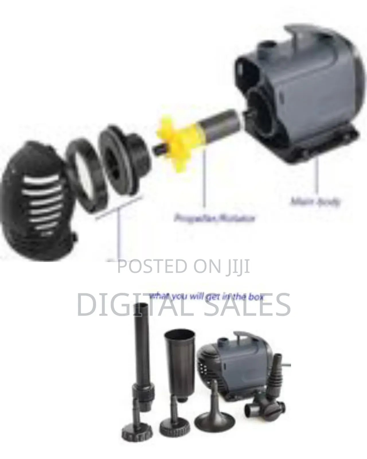 Submersible Pump Pond Fountain Multiple Water Fountain Spray Nozzles