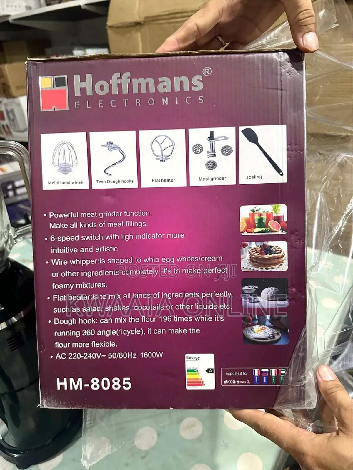 Hoffmans 3 in 1 Multi-Function Mixer, Meat Grinder, Juicer, Hm-8085
