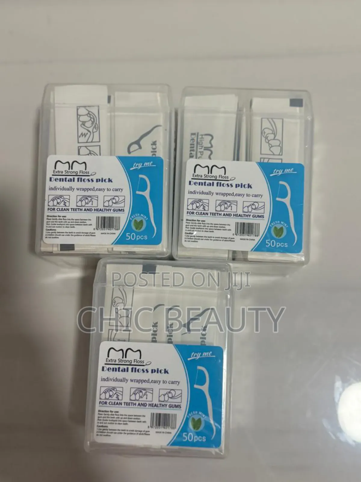Extra Strong Dental Floss Pick 50 Piece In A Pack
