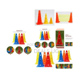 52cm Flexible Soccer Cones Logo Style Safety Speed Agility
