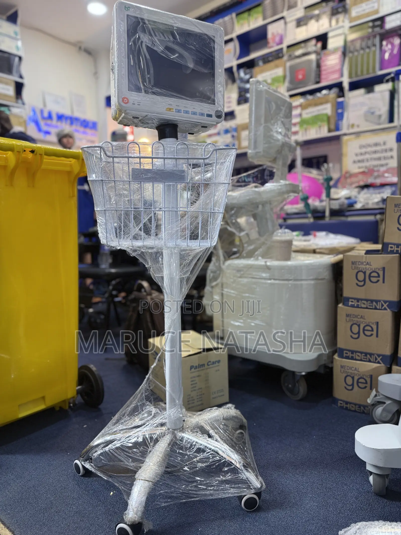 Five Patient Monitor With a Trolley