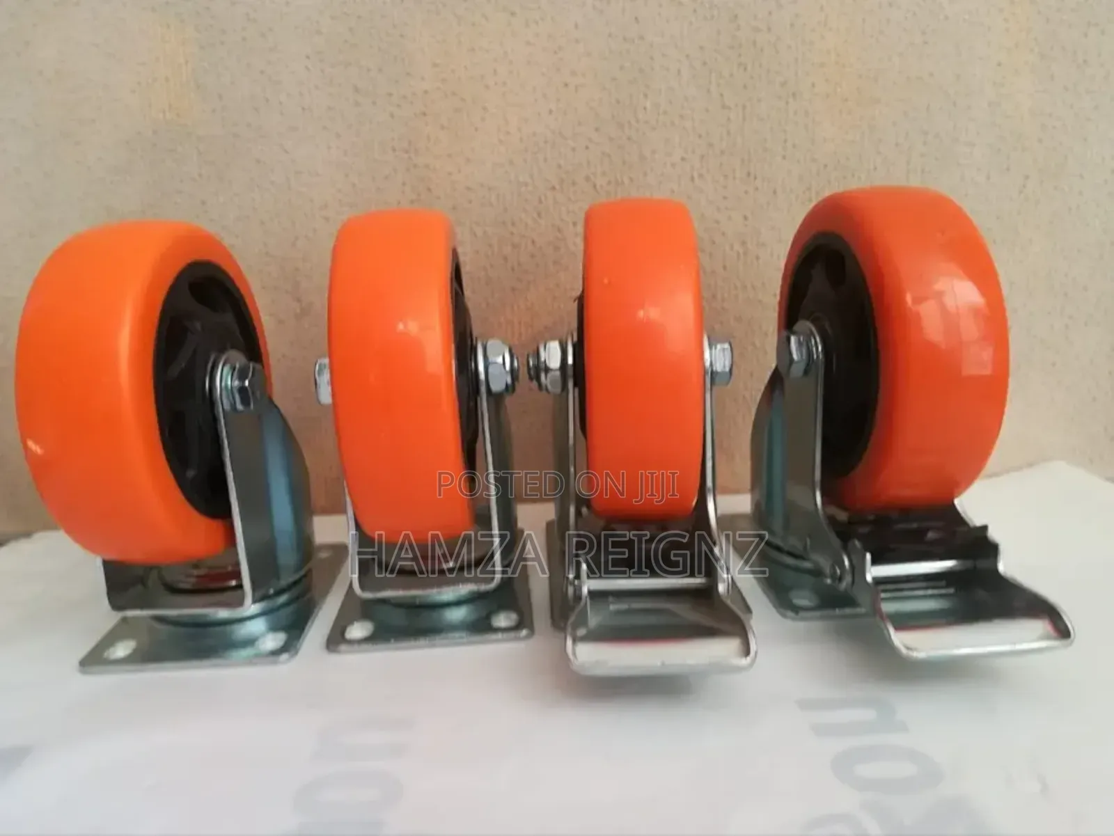 Caster Wheels 4 Inch, Orange,