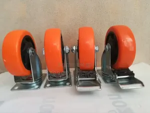 Caster Wheels 4 Inch, Orange,
