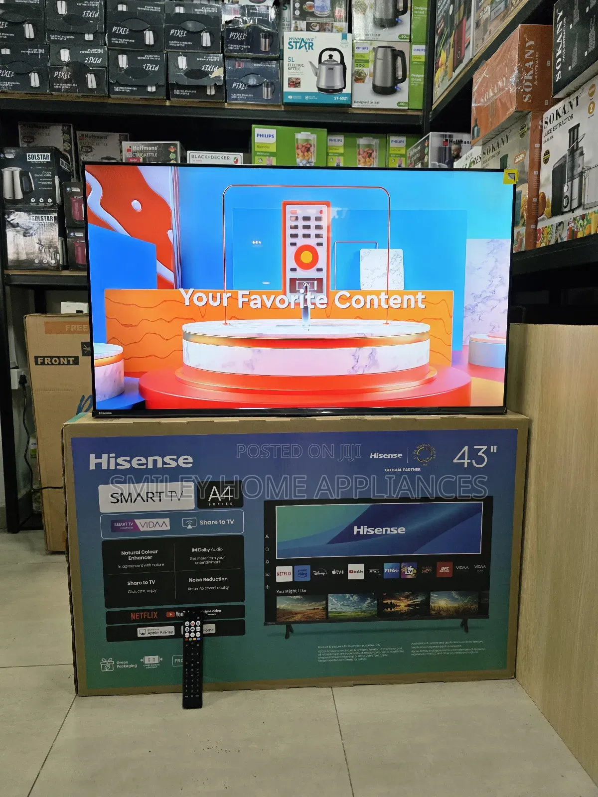 New Look Brand New Hisense 43a4qs A4 Series 43inches Vidaa Smart Tv