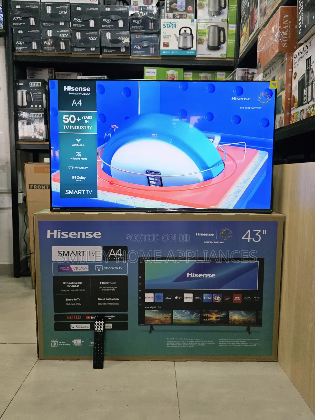 Hisense New Look 43a4qs A4series 1080p Full-Hd 43inches Vidaa Smart Tv
