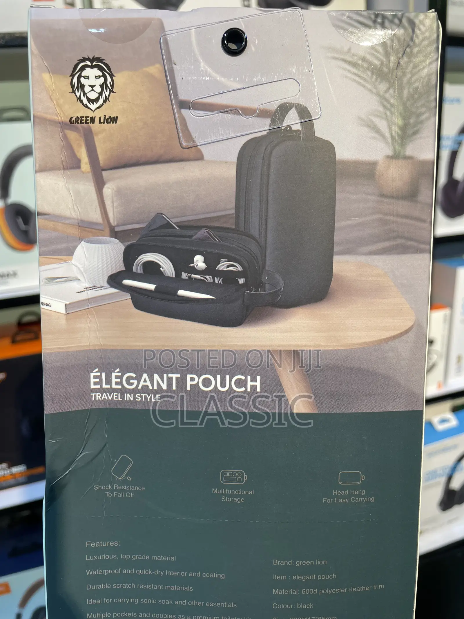 Green Lion Elegant Pouch