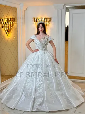 New Collection Wedding Gown With Silver and Off Shoulder