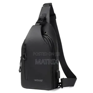 Casual Shoulder Chest Crossbody Bag - Black