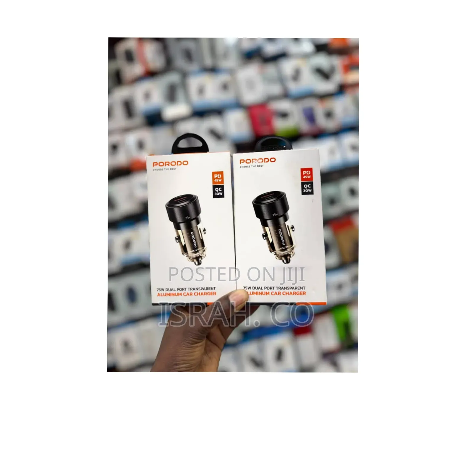 Porodo Aluminum Car Charger.