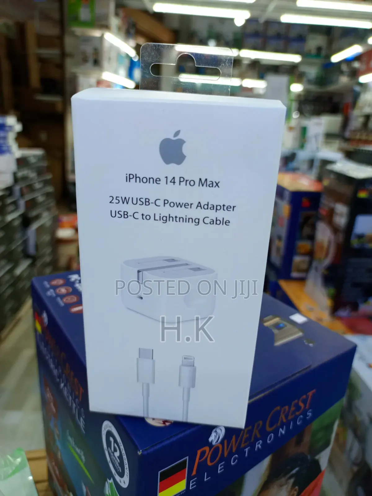 Apple 25w Usb-C Power Adapter and a Usb-C to Lightning Cable