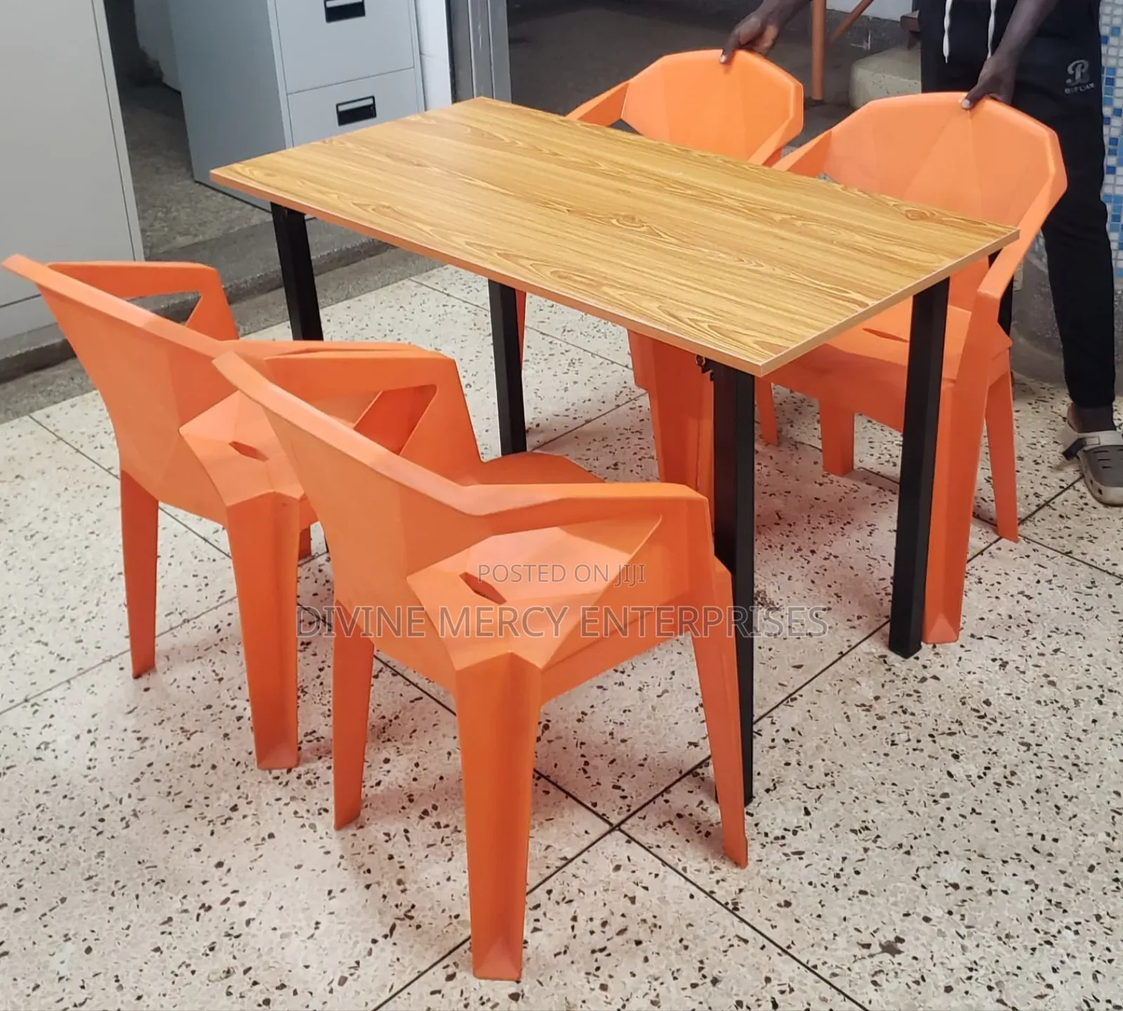 Wood Rectangula and Chair