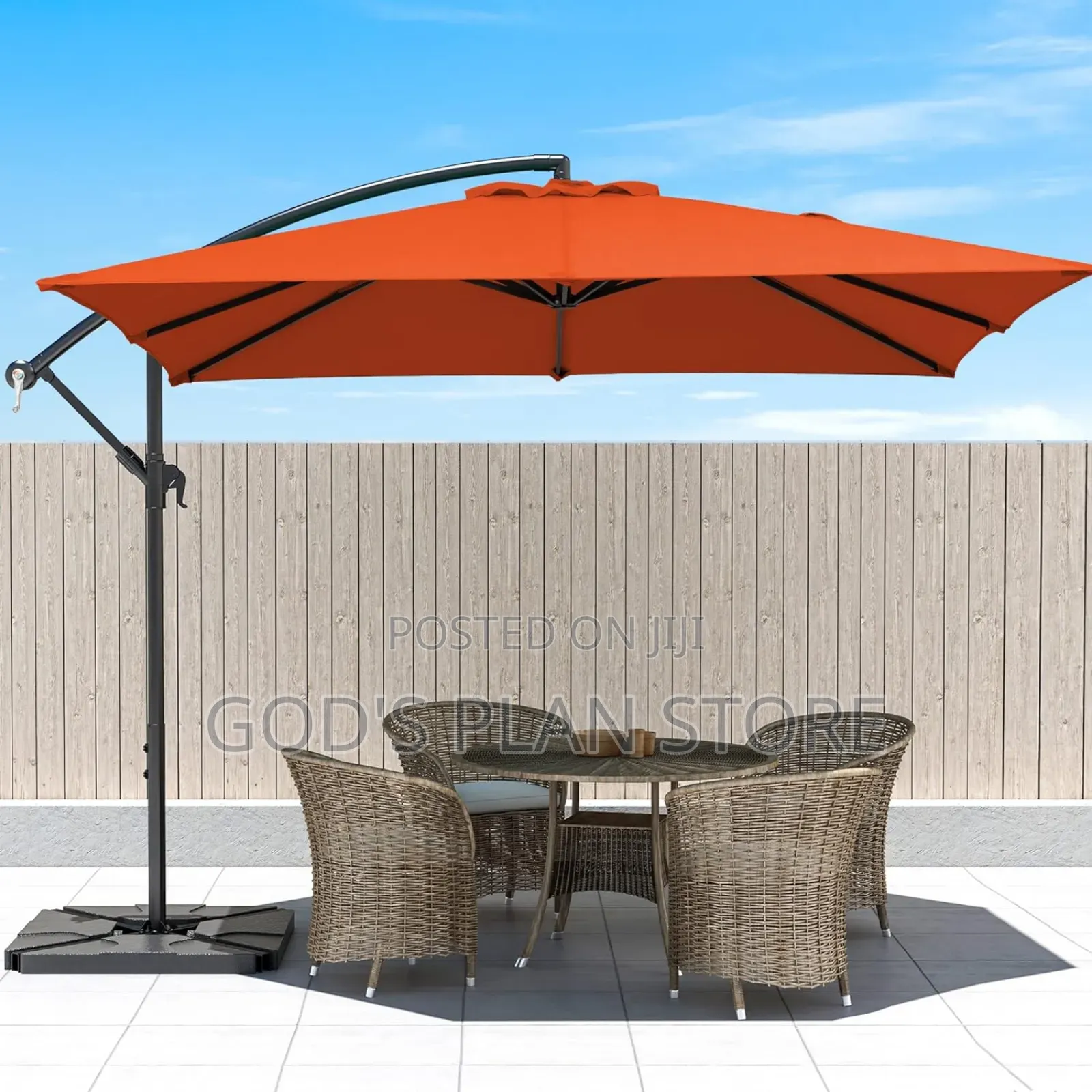 Orange Outdoor Umbrella for Garden/Beach/Restaurant