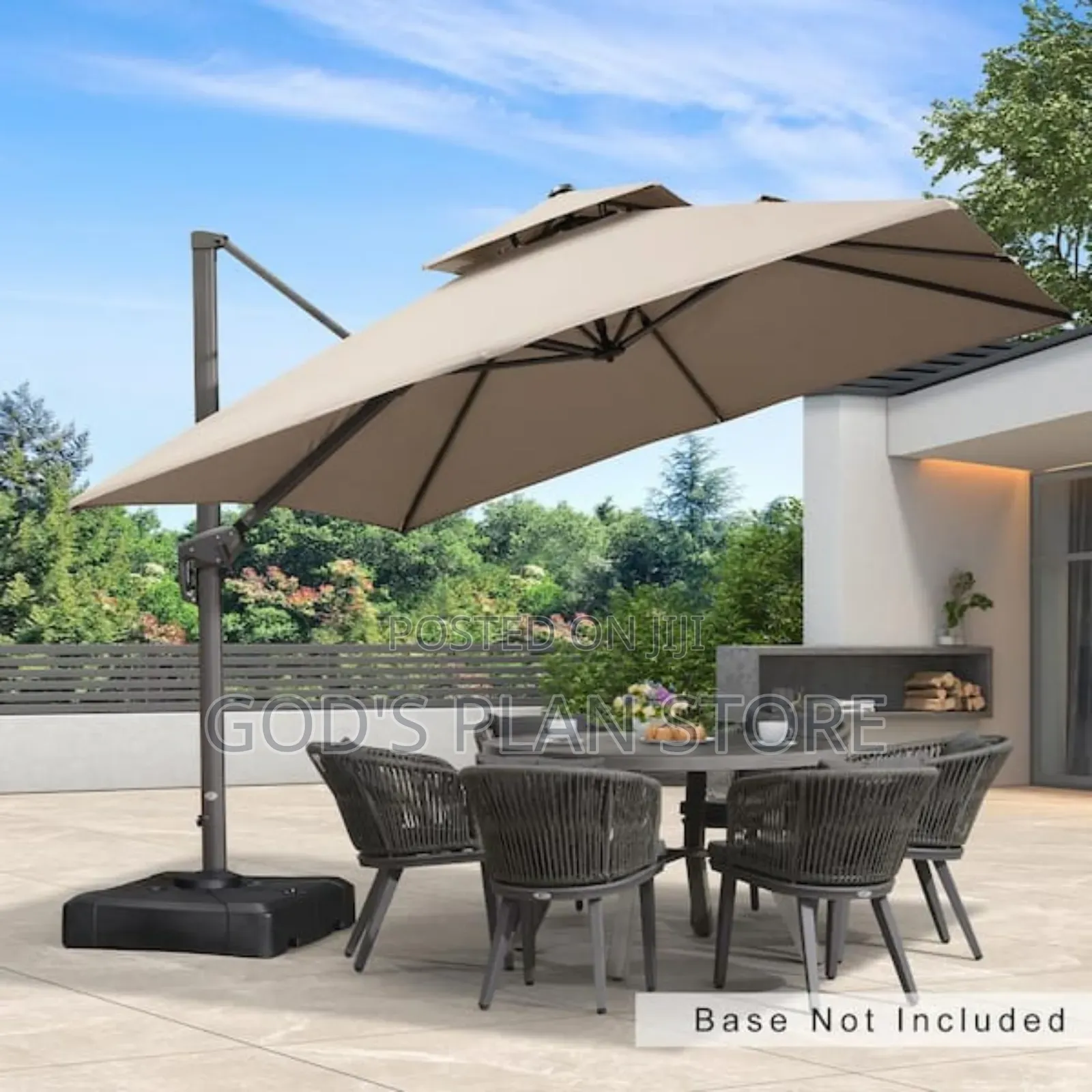 Double Top Aluminum Rotation Outdoor Garden Umbrellas