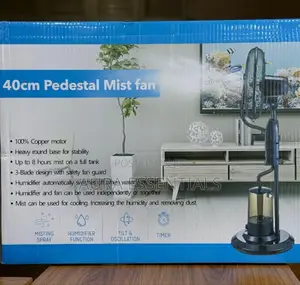 40cm Heavy Duty Pedestal Mist Fan